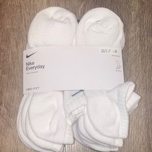🆕 Nike Everyday White No Show Socks Dri-Fit Youth 3Y-5Y / Women’s 4-6 | 6-Pack